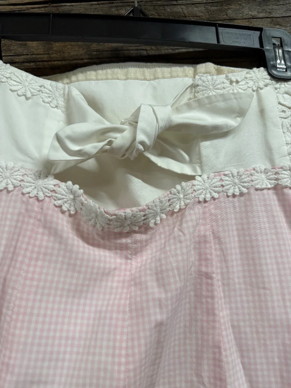 Lilly Pulitzer Strapless Gingham mini dress, Pink/White, Size 2 - Picture 5 of 8